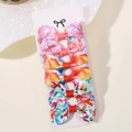 Set di 6 graziose mollette a fiocco con motivi floreali e arcobaleno per bambine - Motivi Corallo Rosa Arcobaleno e Floreali (6K)
