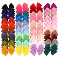 Set mit 40 bunten Kinderhaarspangen in lebhaften Farben mit gerippter Ripsbandtextur - Stil B Erweitert / Mehrfarben-Mix B