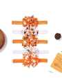 Set van 5 Halloween baby haarbanden met oranje strikken en pompoen- en spookpatronen - 5B Veelkleurige Set