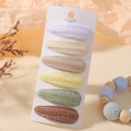 Pack de 6 horquillas de punto en varios colores sobre tarjeta de presentación - 6C (Juego de 6)