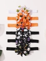 Halloween baby hoofdband set met geest en pompoen patronen in oranje en zwart - 6E