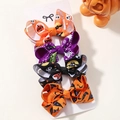 Set of 4 Halloween hair clips with pumpkin and ghost patterns for kids and babies - 4 Hours