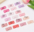 Mini pinzas para el pelo para bebés con lazos de tela en varios tonos de rosa - Multicolor (20D)