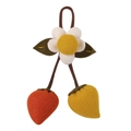 Accessori fragola in tessuto fatti a mano arancione e giallo con fiori in feltro - Frutto di Fiori (Stile 1)