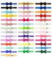 Collection de 40 bandeaux bébé à nœud en ruban côtelé unis dans une grande variété de couleurs - Mélange 40 Styles