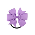 Elastico per capelli con fiocco in nastro grosgrain viola per bambine, stile elegante - Viola Lavanda (5)