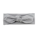 Bandeau bébé gris en maille élastique avec nœud oreilles de lapin sur fond blanc - Gris (59)