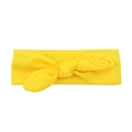 Bandeau élastique jaune pour bébé avec nœud oreilles de lapin en tricot doux et souple - Jaune (15)