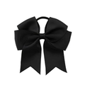 Classic 4.5 inch black grosgrain ribbon fishtail bow hair tie for children - Black