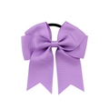 Light purple grosgrain ribbon 4.5 inch bow hair tie with fishtail streamers for kids - Lavender