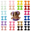 Set of 40 pieces colorful grosgrain ribbon bow hair clips for toddlers and girls - Multicolor Mixed