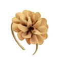 Diadema de flores de cinta de grosgrain champán hecha a mano para niñas accesorios - Champaña (2)