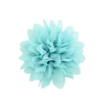 Light blue chiffon layered flower hair clip with petal texture on white background - Baby Blue (7)