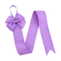 Dettaglio dell'organizzatore di fiocchi viola per forcine con anello di sospensione - Viola