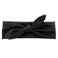 Bandeau élastique en tissu noir pour enfants avec un nœud élégant oreilles de lapin - 39# Noir