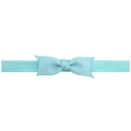 Detail of light blue grosgrain ribbon bow headband with elastic strap for baby girls - Light Blue (7#)