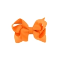 Vibrant orange grosgrain ribbon bow hair clip with multi-layer fold design for kids - Orange Red (9)