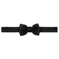 Black grosgrain ribbon bow headband with elastic strap for kids and girls hair accessories - Black (4)