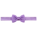 Pale purple ribbed bow headband for toddlers featuring high elasticity and soft fabric - Pale Purple (5)