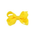 Bright yellow grosgrain ribbon hair bow clip for kids with durable ribbed fabric texture - Bright Yellow (10)