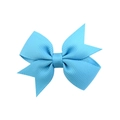 Nœud à cheveux en ruban gros-grain bleu clair pour filles avec design symétrique classique - Bleu clair