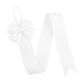Organizer per fiocchi in nastro grosgrain bianco con anello e terminale a coda di rondine - Bianco (18)