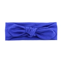 Bandeau élastique bleu marine tricoté pour bébé avec nœud décoratif oreilles de lapin - Bleu Foncé (40)