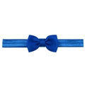 Elastic baby headband with a royal blue ribbed grosgrain bow for children - Royal Blue (6)