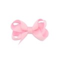 Pale pink grosgrain ribbon hair bow clip with layered texture for kids and girls - Light Pink (11)