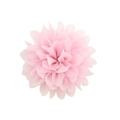 Pince à cheveux fleur en mousseline rose clair avec pétales superposés pour filles - Style Rose (11)