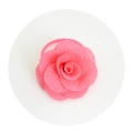 Pink multi-layer fabric rose hair scrunchie with high elastic band for children - Pink