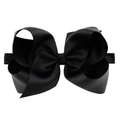 6 inch large black grosgrain ribbon hair bow with elastic stretch headband for girls - Black (4)