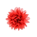 Barrette fleur rouge en mousseline de 9cm pour enfants avec design lotus multicouche - Style Rouge (12)