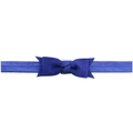 Diadema elástica azul marino con lazo de cinta acanalada para bebés y niñas - Azul Oscuro (1#)