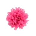 Pince à cheveux fleur en mousseline rose de 9 cm avec pétales ondulés pour fille - Style Rose Bonbon (14)