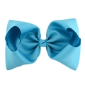 Handmade 8-inch bright blue grosgrain ribbon bow hair clip for children girls - Bright Blue