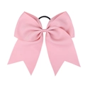 8-inch pink grosgrain ribbon hair bow with swallowtail ends and elastic band - Light Pink