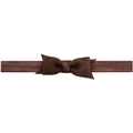 Diadema elástica para bebé con un lazo de cinta de falla en color marrón oscuro - Marrón Oscuro (3#)