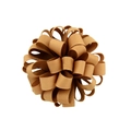 Accessoire nœud pour cheveux en gros-grain camel avec bande élastique sans couture - Style chameau(2)