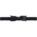 Diadema para bebé con lazo de cinta grosgrain negro clásico y banda elástica alta - Negro (4#)