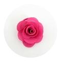 Élastique à cheveux et broche fleur rose rouge multicouche en tissu pour femmes - Rose rouge