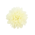 Pince à cheveux fleur dahlia en mousseline jaune pâle avec pétales ondulés pour filles - Style Beige (21)