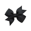 Pinza para el pelo con lazo de cinta de grosgrain negro y extremos de cola - Negro