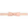 Pink grosgrain ribbon bow headband with elastic fabric for baby girls and infants - Nude Pink (8#)