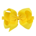 Nœud papillon jaune de 15 cm en ruban gros-grain avec bandeau élastique pour filles - Jaune (10)
