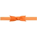 Bright orange grosgrain ribbon bow headband with elastic strap for baby girls - Orange (9#)