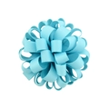 Élastique cheveux fleur en ruban gros-grain bleu clair avec texture côtelée - Style Bleu Clair (7)