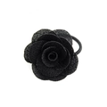 Élastique à cheveux rose 3D noire fait de maille métallique scintillante et élégante - Noir