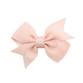 Nœud papillon rose clair en ruban gros-grain pour filles avec finition texturée - Rose Clair