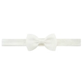 White ribbed grosgrain bow headband for babies with high-elastic soft stretch band - White (18)